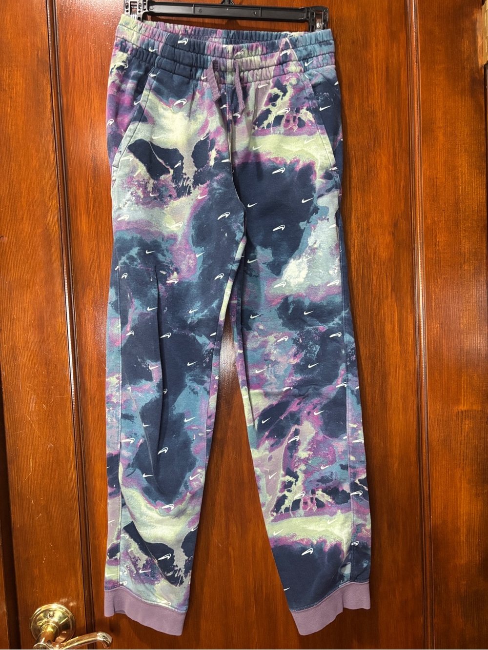Nike Kids' Purple Tie-Dye Jogger Pants size Large